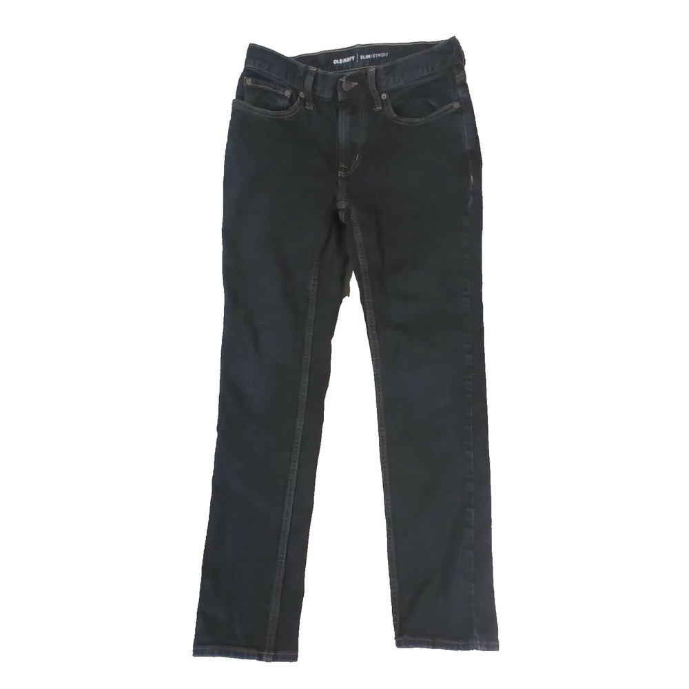 Old Navy jeans mens 28 x 29 slim straight blue stretch flex denim pants retro